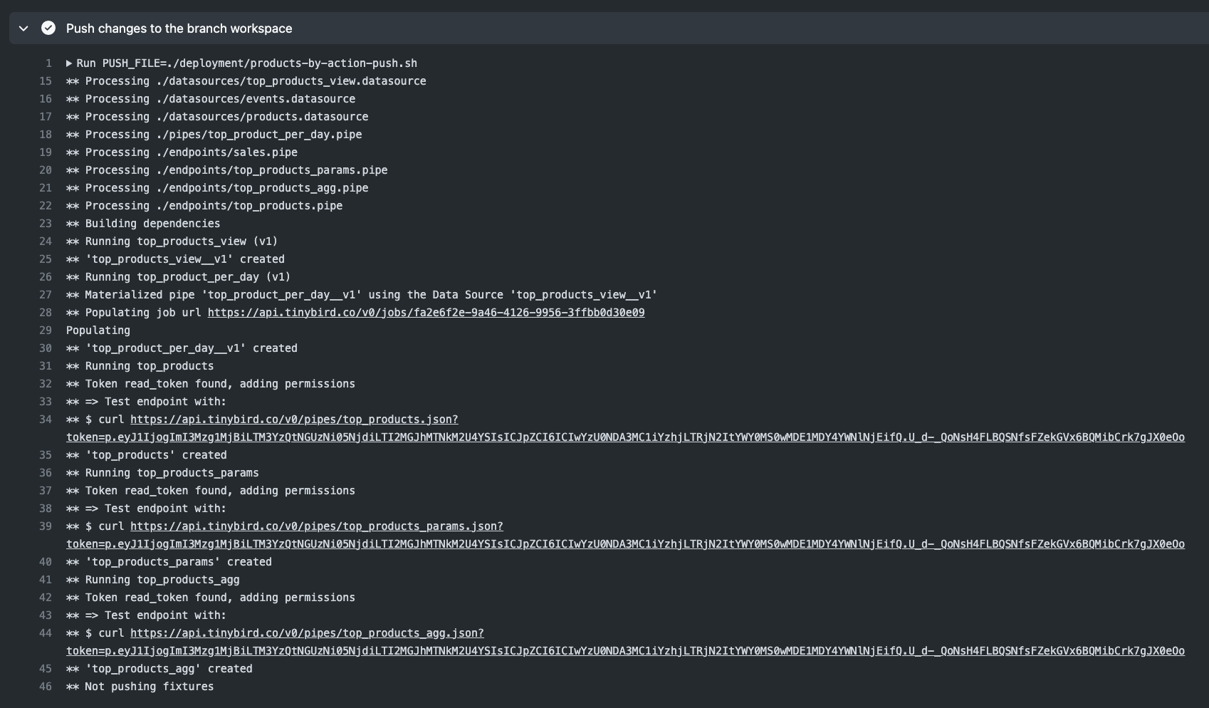 GitHub Actions running