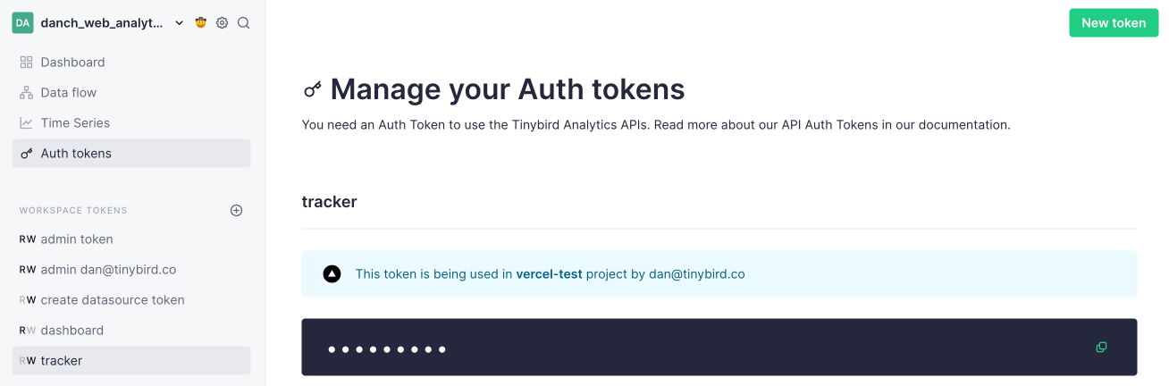 Auth Token management