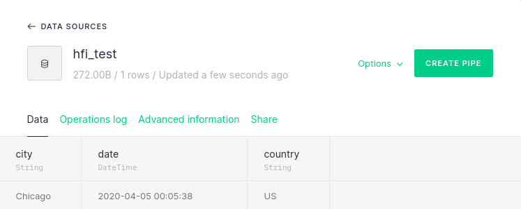 data sources ui