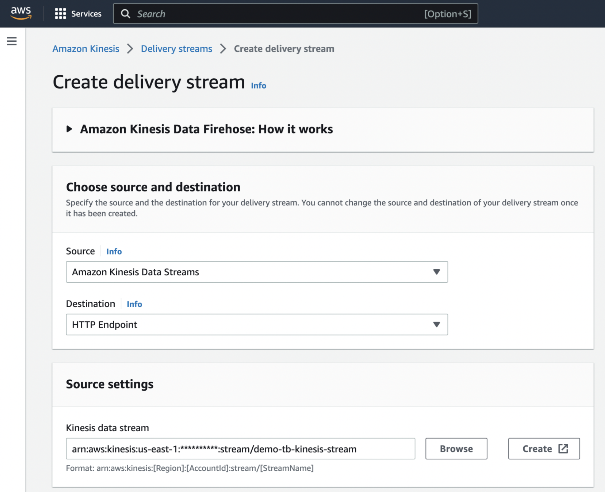 Create a Delivery Stream
